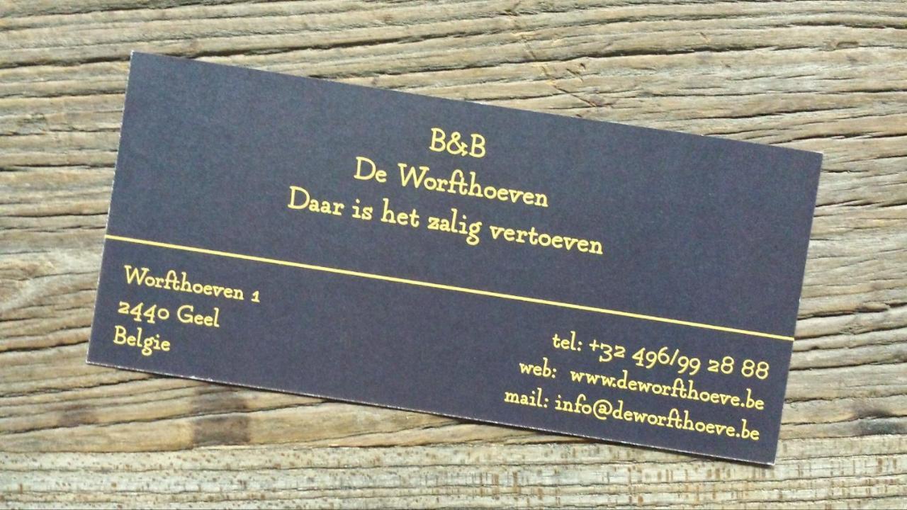 Bed and Breakfast De Worfthoeve Geel Zewnętrze zdjęcie